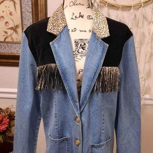 Zana di Jean Jacket Tapered Fringes M